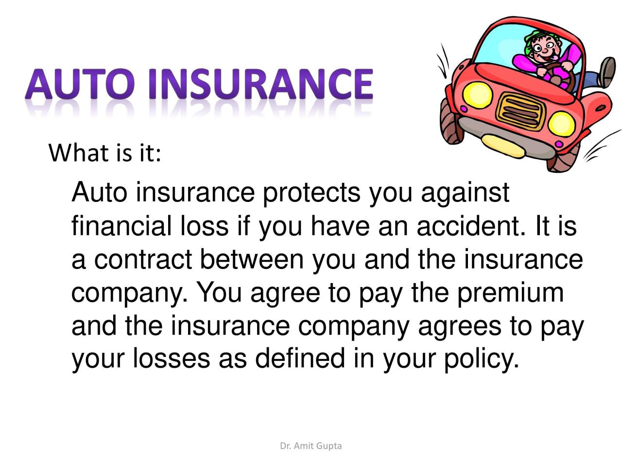 Auto insurance explained