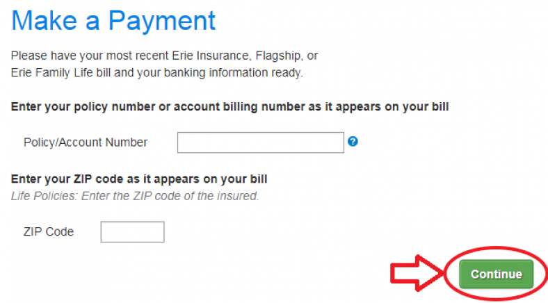 Erie insurance payment